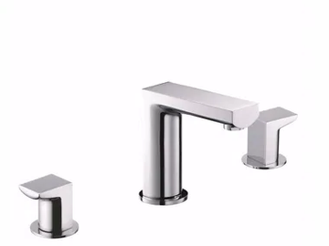 ARCH - 3 hole countertop brass washbasin tap by JUSTIME