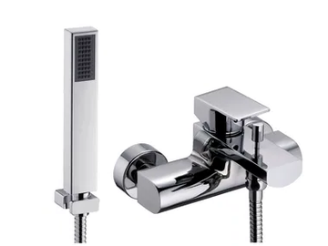 ARCH - Wall-mounted bathtub/shower mixer with hand shower by JUSTIME