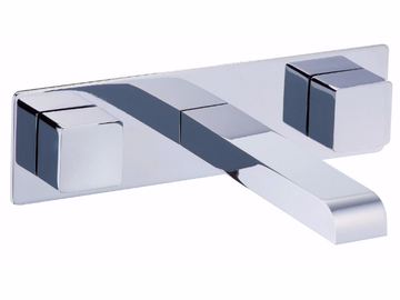 MARK - Wall-mounted chromed brass washbasin tap by JUSTIME