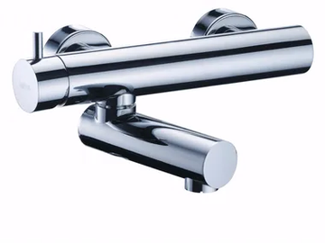 STILL ONE - Chromed brass bathtub mixer with swivel spout by JUSTIME