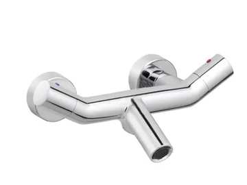 YES - Wall-mounted single handle chromed brass bathtub mixer by JUSTIME