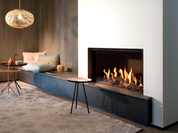G80/48F - Wall-mounted built-in gas fireplace by KALFIRE