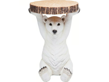 ANIMAL POLAR BEAR - Round polyresin coffee table by KARE Design