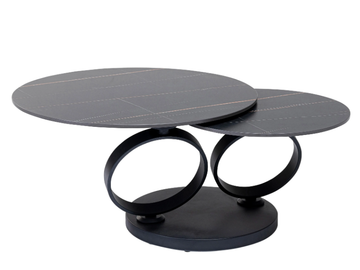 BEVERLY - Porcelain stoneware and steel high side table by KARE Design