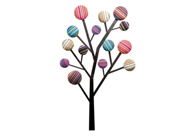 BUBBLE TREE - Wall-mounted steel coat rack by KARE Design