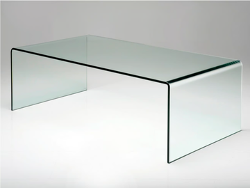 CLEAR CLUB BASIC - Rectangular glass coffee table by KARE Design