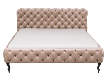 DESIRE VELVET - Polyester bed with tufted headboard by KARE Design