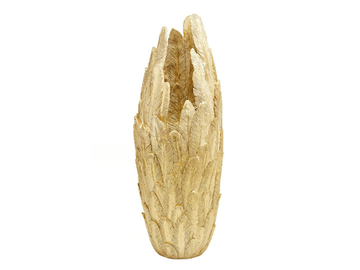 FEATHERS GOLD 80CM - Resin vase by KARE Design