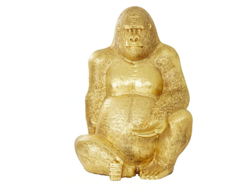 GORILLA GOLD XXL - Glass-fibre sculpture by KARE Design