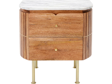 GRACE - Solid wood bedside table with drawers by KARE Design