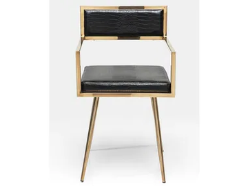 JAZZ - Upholstered leather chair with armrests by KARE Design