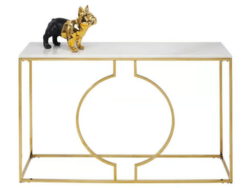 MIAMI LOFT - Rectangular stainless steel console table by KARE Design
