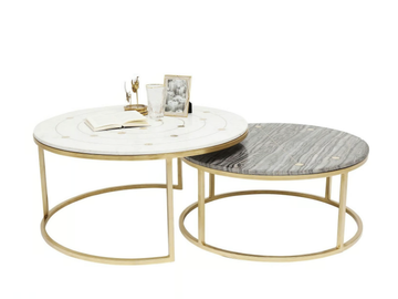 MYSTIC - Low round marble coffee table by KARE Design