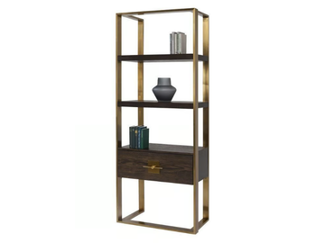 OSAKA - Open steel and wood shelving unit with drawers by KARE Design