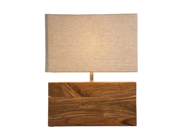 RECTANGULAR WOOD NATURE - Acacia bedside lamp by KARE Design
