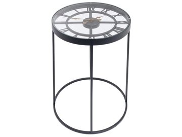 ROMAN - Glass and steel high side table by KARE Design