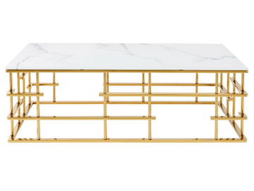 ROME - Glass and Stainless Steel high side table by KARE Design