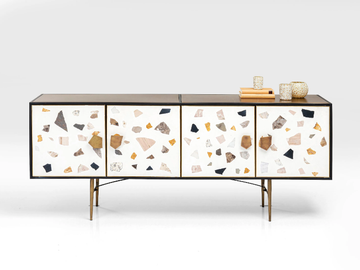 TERRAZZO - Steel sideboard with doors by KARE Design