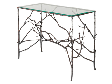 TREE - Rectangular glass and aluminium console table by KARE Design