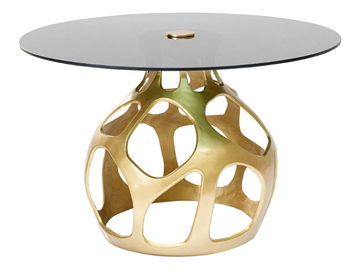 Table Volcano Gold Ø120cm by KARE Design