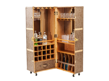 WEST COAST - Wooden bar cabinet with casters by KARE Design