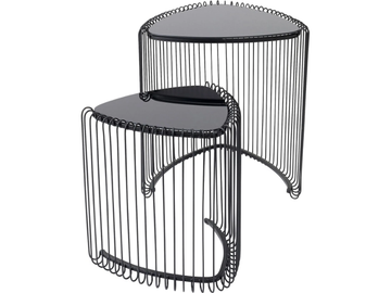 WIRE TRIANGLE - Triangular metal coffee table by KARE Design
