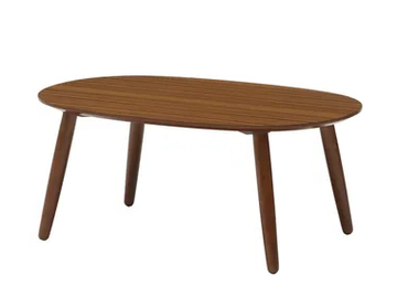 Coffee table - Oval wooden coffee table by KARIMOKU