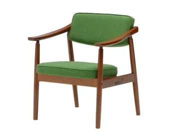 D CHAIR - Fabric easy chair with armrests by KARIMOKU
