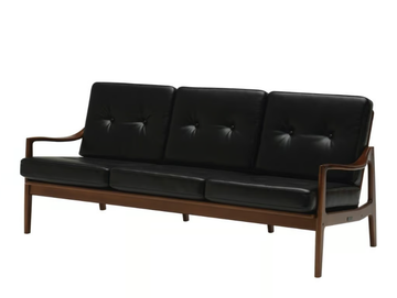 FRAME - 3 seater vinyl leather sofa by KARIMOKU