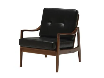 FRAME - Vinyl leather easy chair with armrests by KARIMOKU