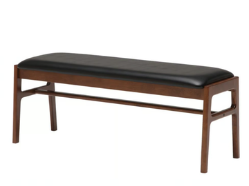 Leather bench - Upholstered vinyl leather bench by KARIMOKU