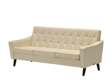 LOBBY - 3 seater vinyl leather sofa by KARIMOKU