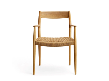 N-DC01 - Oak chair with armrests by KARIMOKU