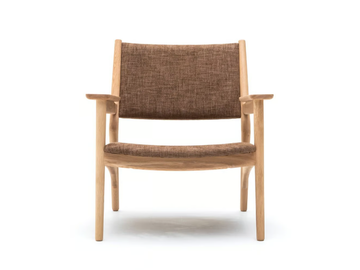 N-LC01 - Oak easy chair with armrests by KARIMOKU