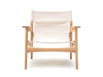 N-LC02 - Wooden easy chair with armrests by KARIMOKU