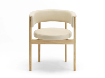 N-SC01 - Upholstered wooden chair with armrests by KARIMOKU