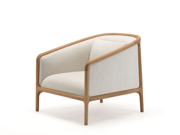 NF-LC01 - Wooden easy chair with armrests by KARIMOKU
