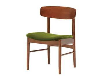 T CHAIR - Wooden chair with integrated cushion by KARIMOKU