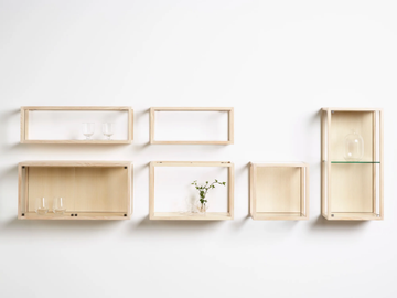 CUBEBRICK - Open solid wood wall cabinet by Karl Andersson