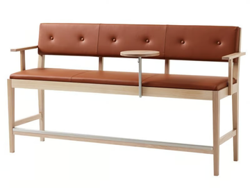 FACILE - High upholstered leather bench by Karl Andersson