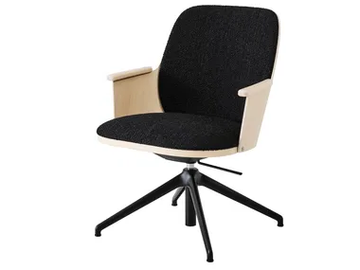 SANDER CONFERENCE - Trestle-based height-adjustable fabric chair with armrests by Karl Andersson