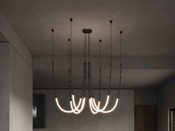 LEDA - LED aluminium chandelier by Karman