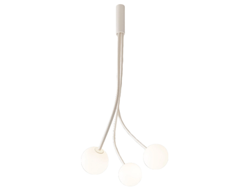 MOONY - Etched glass ceiling lamp with swing arm by Karman
