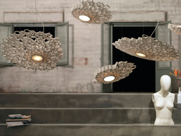 NOTREDAME - LED cultured marble pendant lamp by Karman
