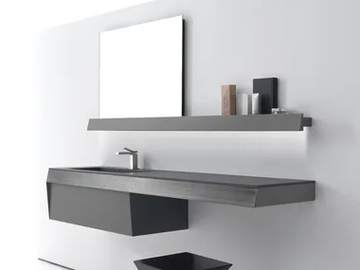 KUT 02 - Wall-mounted vanity unit by Karol