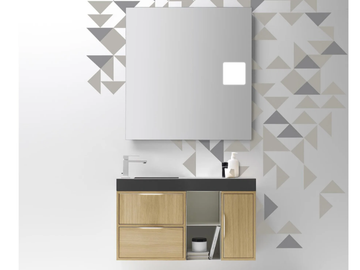 MUTEVOLE 03 - Wall-mounted vanity unit with drawers by Karol