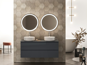 SIGNATURE 05 - Wall-mounted vanity unit with drawers with integrated washbasin by Karol