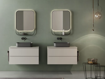 SIGNATURE 08 - Double wall-mounted vanity unit with drawers by Karol