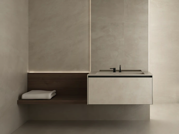 TOSCA 10 - Single wall-mounted vanity unit with integrated washbasin by Karol