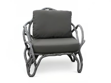 EROS - Upholstered fiberglass armchair with armrests by KARPA